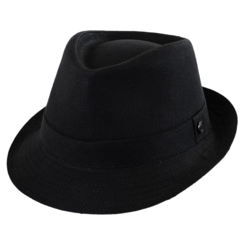 Wholesale Cotton Trilby Fedora Hat B2B Pre-Pack BLACK 1S-3M-4L-3XL-1XXL