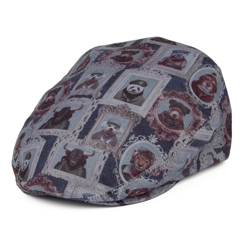 City Sport Animal Portrait Flat Cap – Blue-Grey 55