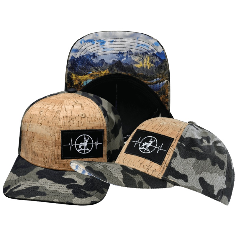 Hunting Hat – Baseball Hat Fit – Cork – Tan Tree Camo – Fabric Back