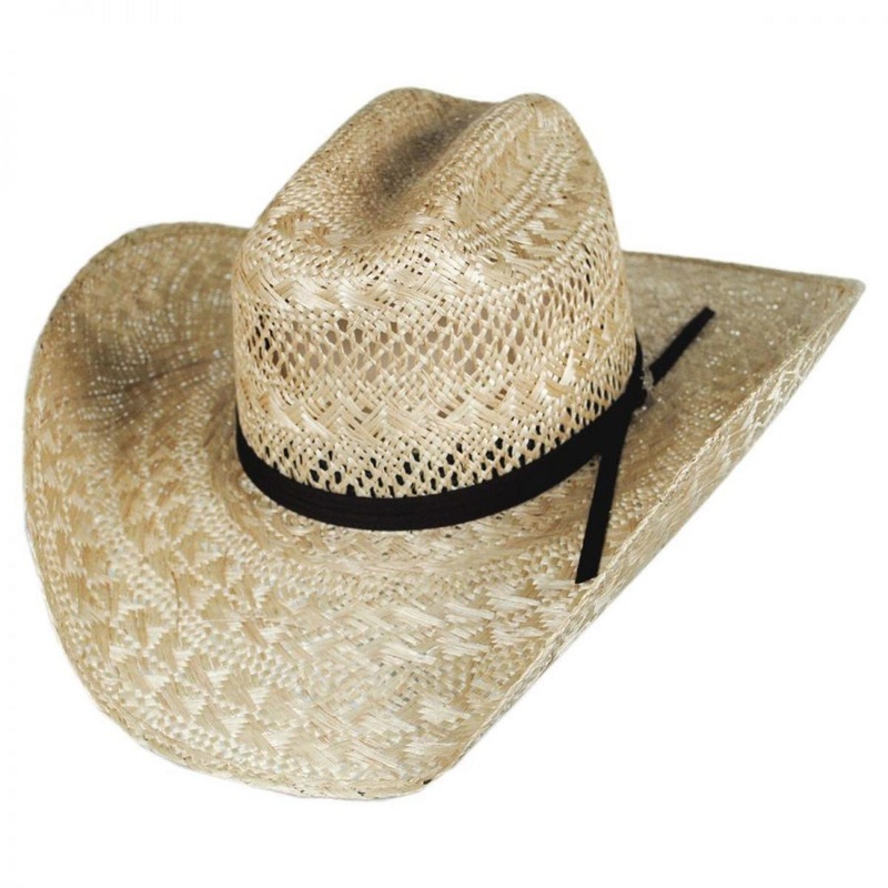 Kace 10x Sisal Straw Western Hat NATURAL 6 7/8
