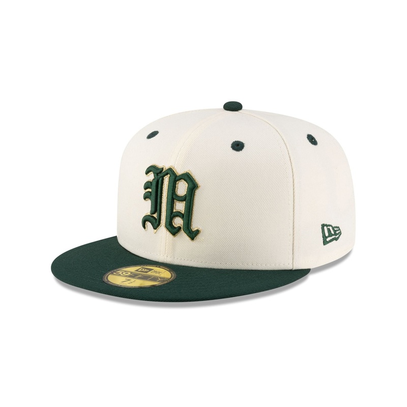 Miami Hurricanes Alt Chrome White 59FIFTY Fitted Hat 7