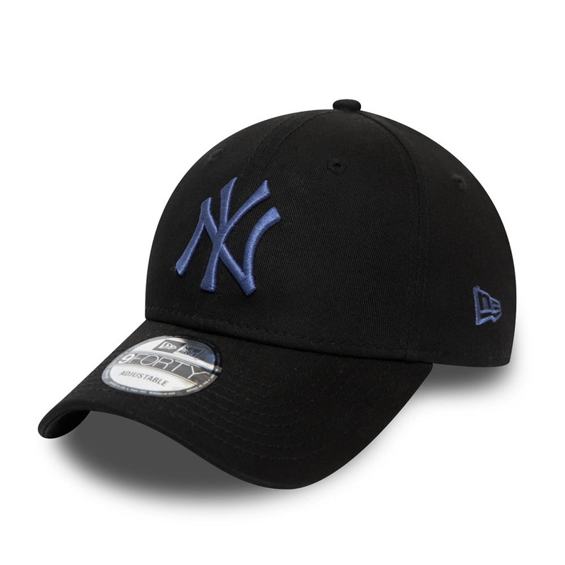 New Era 9FORTY New York Yankees Baseball Cap – MLB Colour Essential – Black-Blue Adjustable