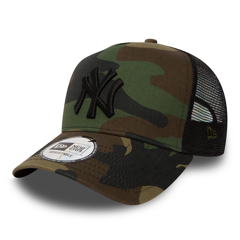 New Era Kids 9FORTY New York Yankees A-Frame Trucker Cap – MLB Essential – Camouflage CHILD ADJ.