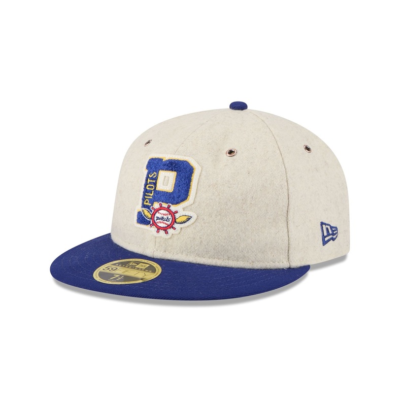 Seattle Pilots Wool Letterman Retro Crown 59FIFTY Fitted Hat 7