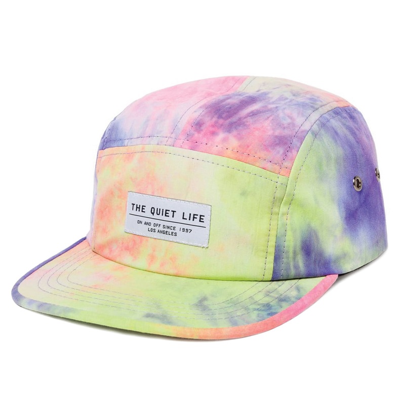 The Quiet Life Hats Neon Tie Dye 5 Panel Cap – Multi-Coloured Adjustable