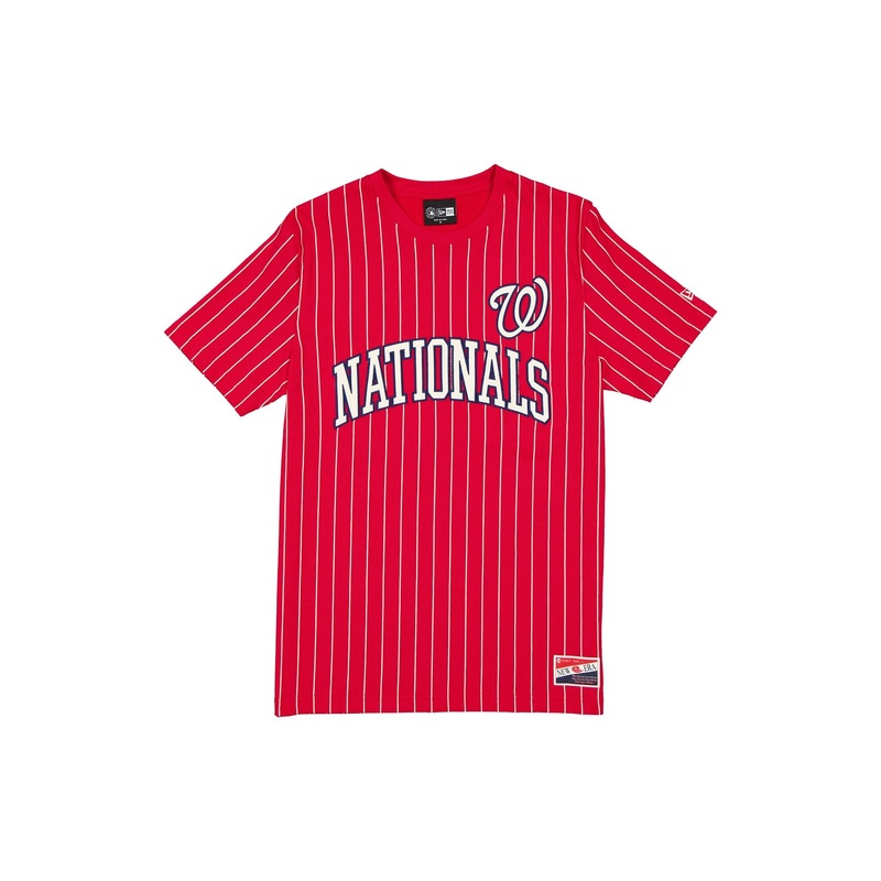 Washington Nationals Throwback Pinstripe Wordmark T-Shirt S
