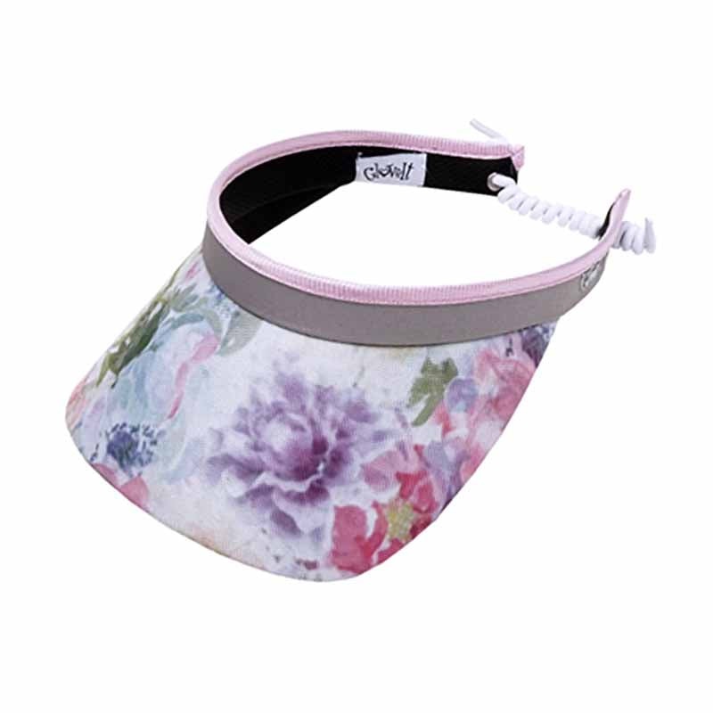 Watercolor Golf Sun Visor with Coil Lace by GloveIt Pink