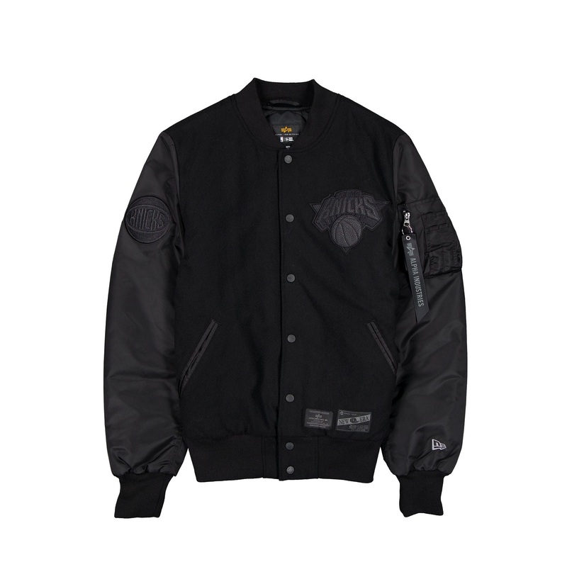 Alpha Industries x New York Knicks MA-1 Wool Varsity Jacket Black S
