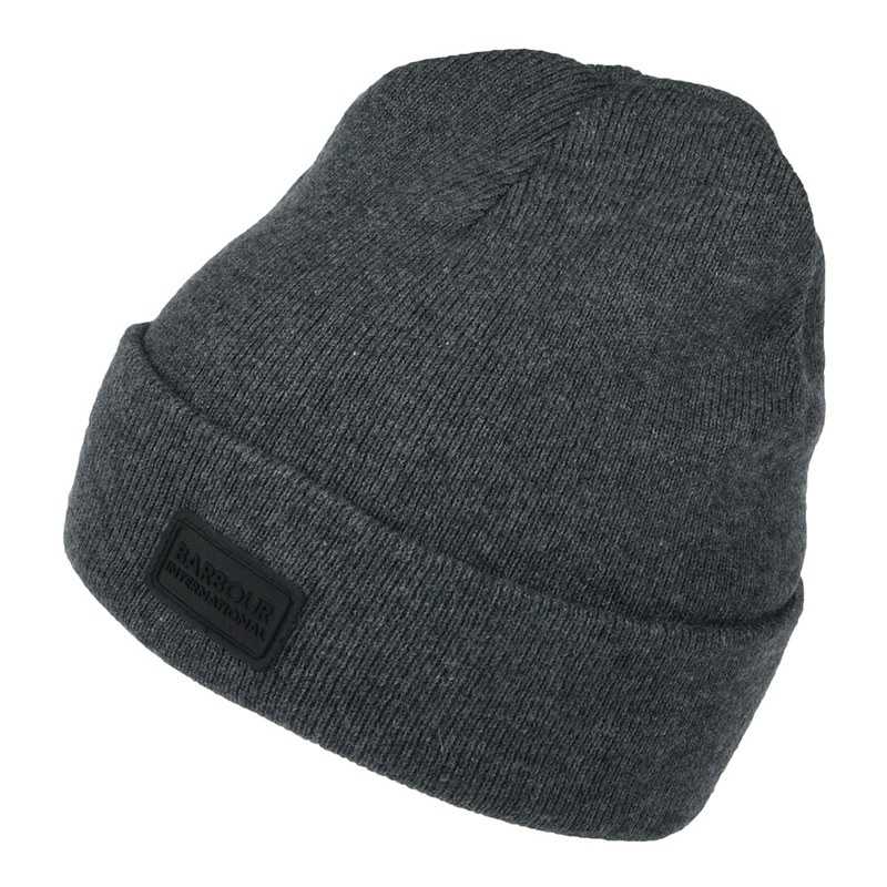 Barbour International Sensor Knit Beanie Hat – Grey 1-Size