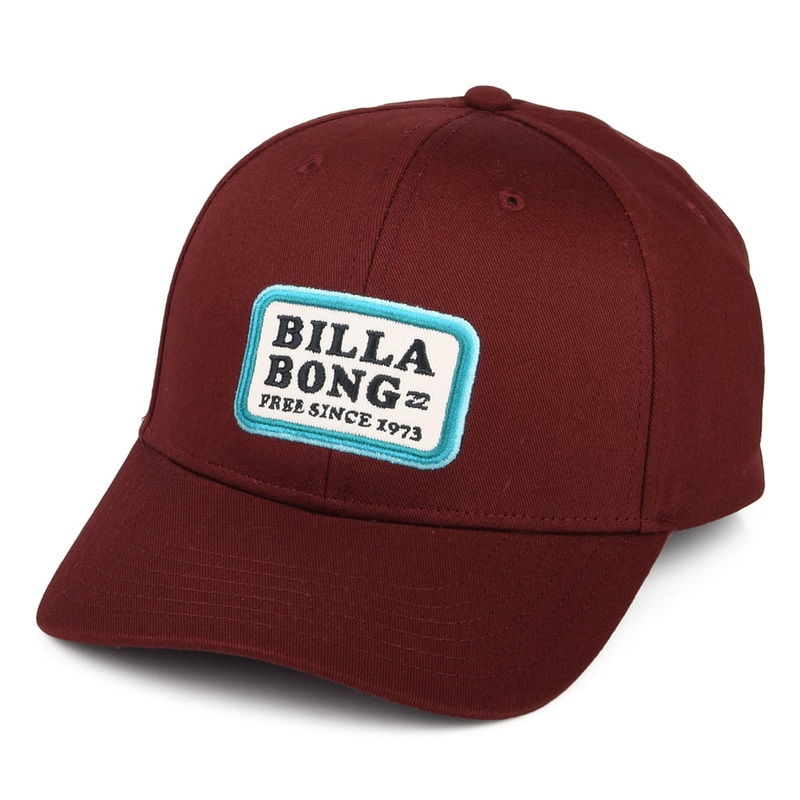 Billabong Hats Walled Cotton Snapback Cap – Burgundy Adjustable