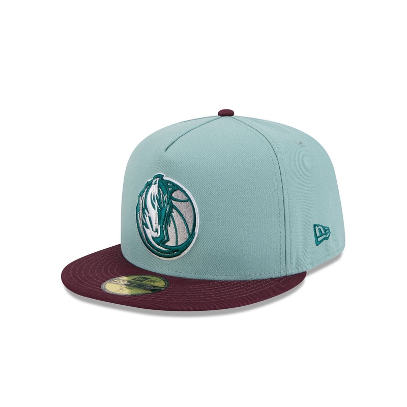 Dallas Mavericks Beach Kiss Blue 59FIFTY A-Frame Fitted Hat 7