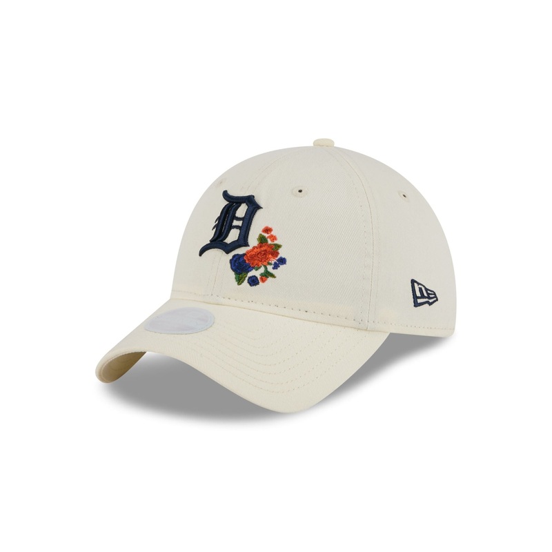 Detroit Tigers Women’s Floral Stitch 9TWENTY Adjustable Hat One Size