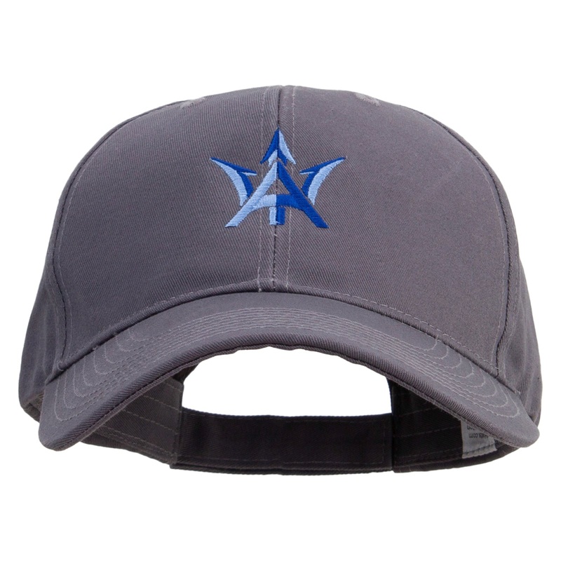 King Atlantis Embroidered New Big Size High Profile Twill Cap Grey XL-3XL