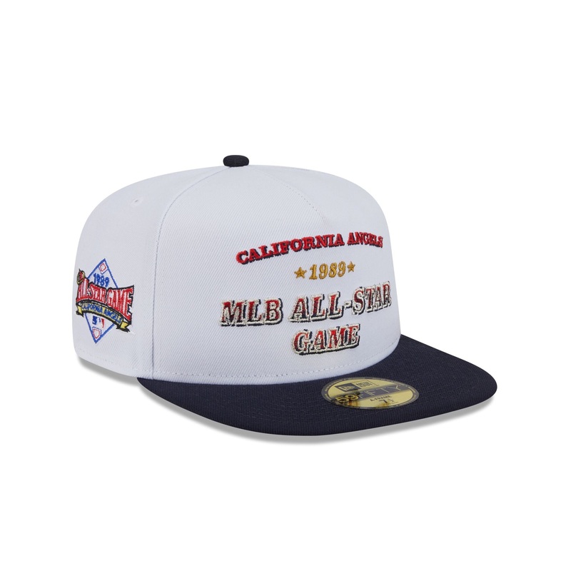 Los Angeles Angels Summer Derby White 59FIFTY A-Frame Fitted Hat 7