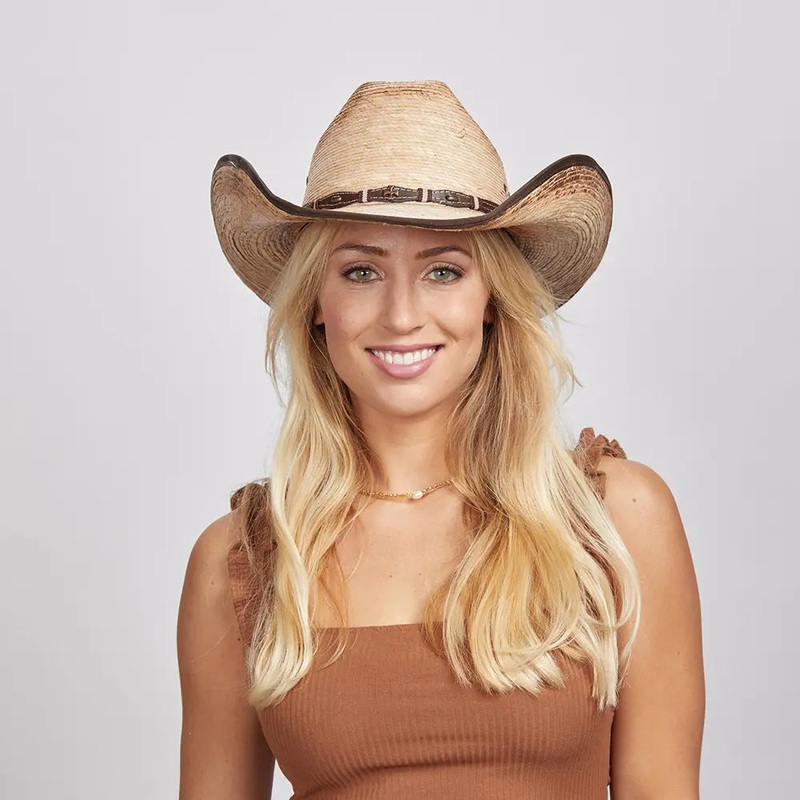 Lucas | Womens Mexican Palm Cowgirl Hat Natural SM
