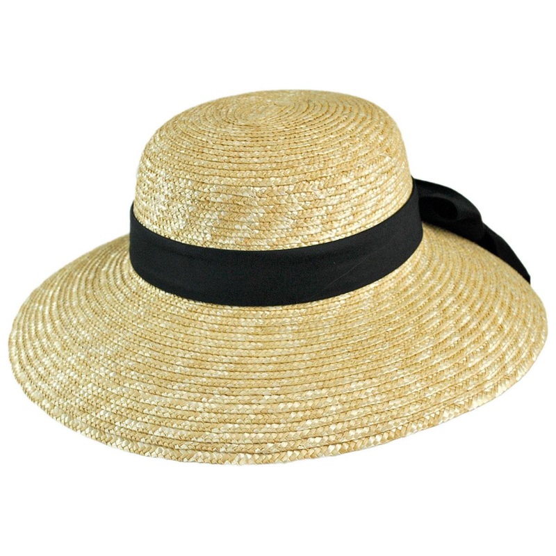 Milan Straw Boater Sun Hat NATURAL ONE SIZE FITS MOST
