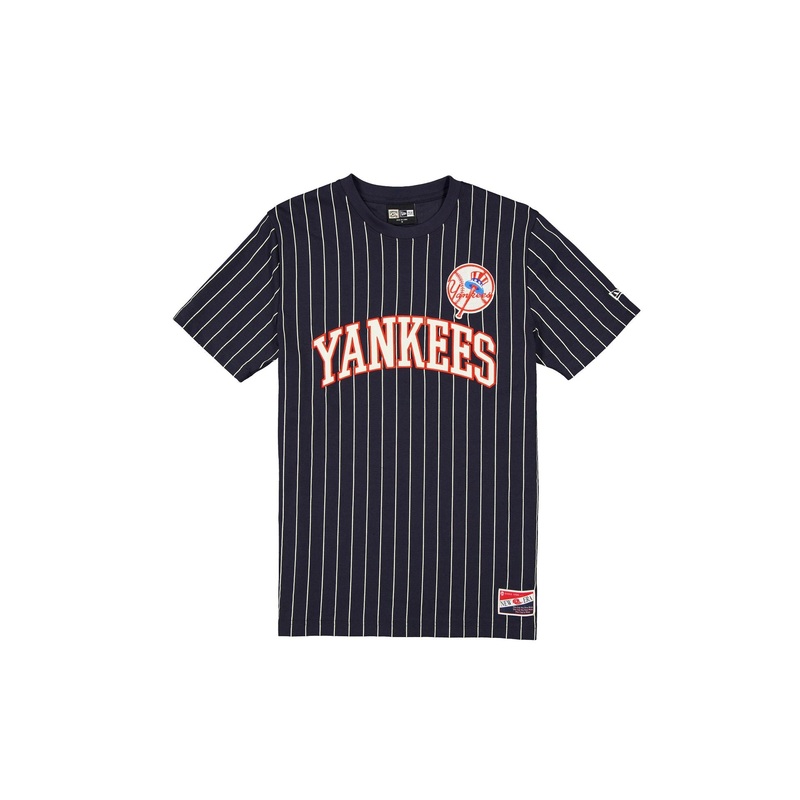 New York Yankees Throwback Pinstripe Wordmark T-Shirt S