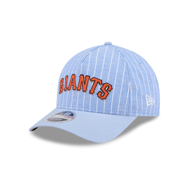 San Francisco Giants Pinstripe Linen 9FORTY M-Crown A-Frame Snapback Hat One Size