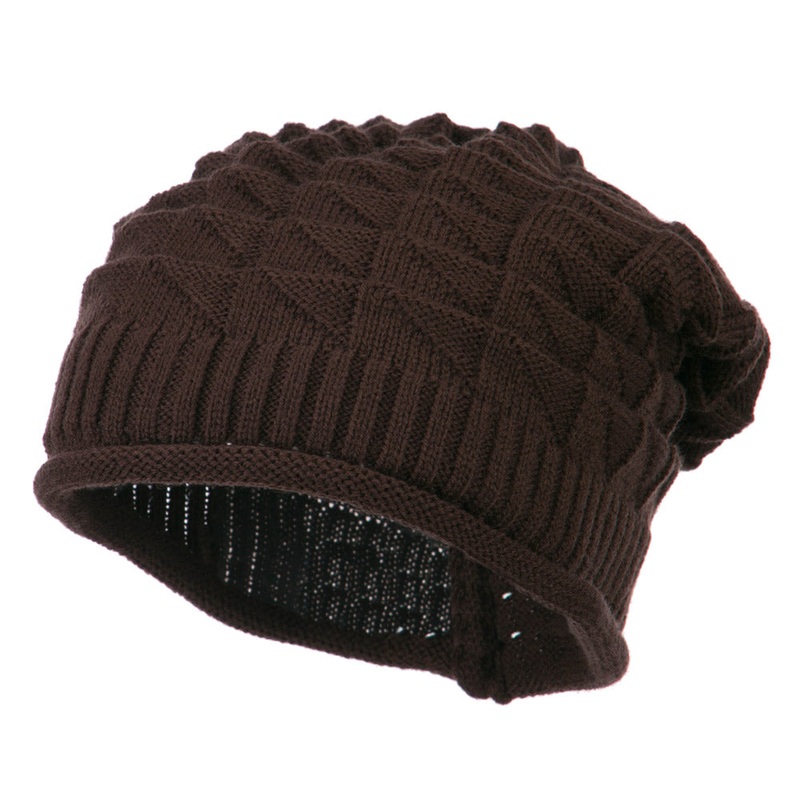 Big Size New Vintage Deep Shell Beanie Brown XL-3XL