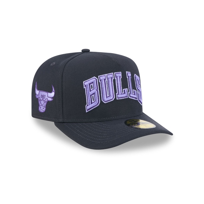 Chicago Bulls Navy Lavender 59FIFTY A-Frame Fitted Hat 7