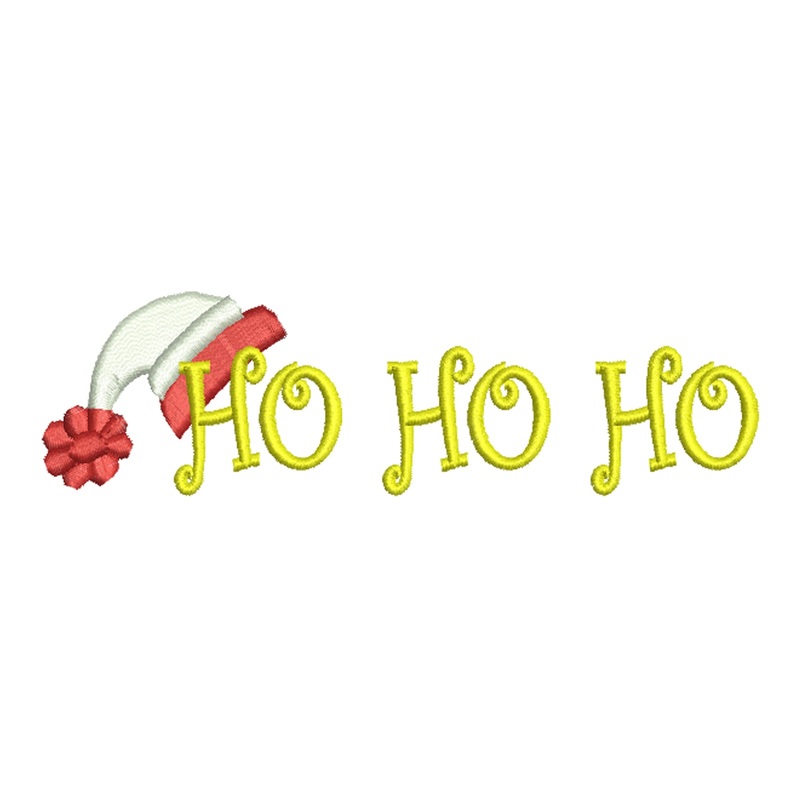 Christmas Ho Ho Ho with Hat Logo Default Title One Size