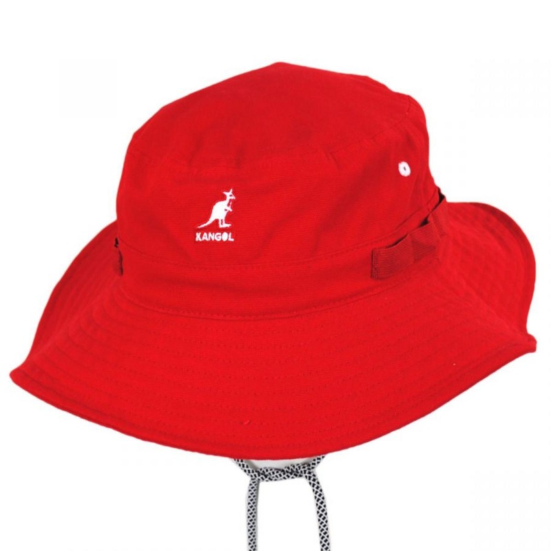 Jungle Utility Cords Cotton Bucket Hat RED S