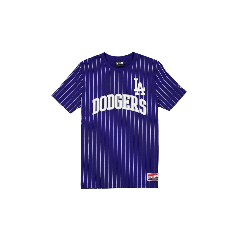 Los Angeles Dodgers Throwback Pinstripe Wordmark T-Shirt S