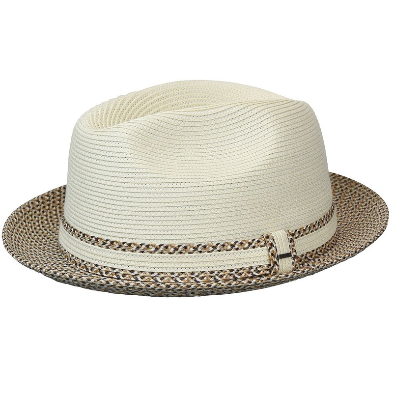Mannesroe Braided Fedora Black/Charcoal Multi S