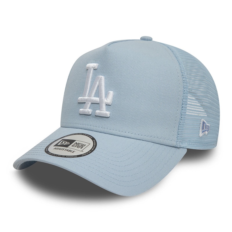 New Era L.A. Dodgers A-Frame Trucker Cap – MLB League Essential – Light Blue-White Adjustable