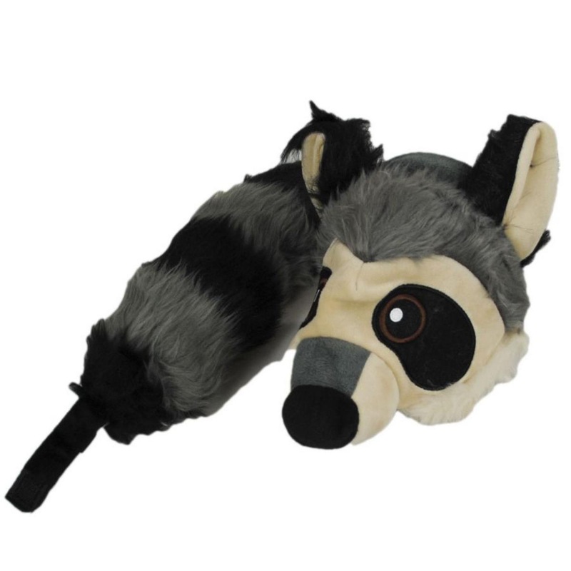 Racoon Plush Headband and Tail Kit BLACK/GREY ONE SIZE FITS MOST