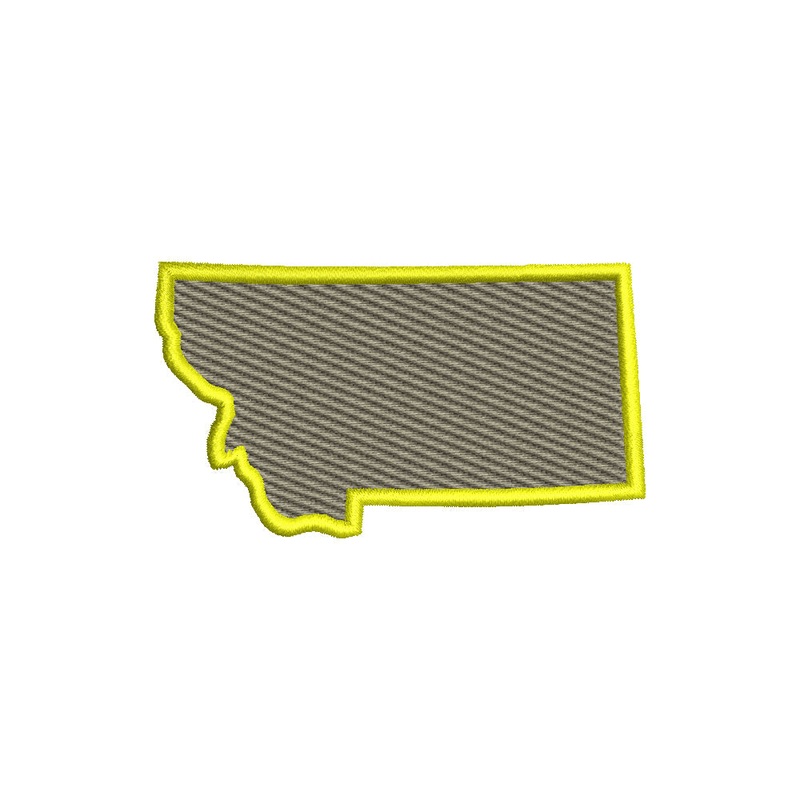Shape of Montana State Map Default Title One Size