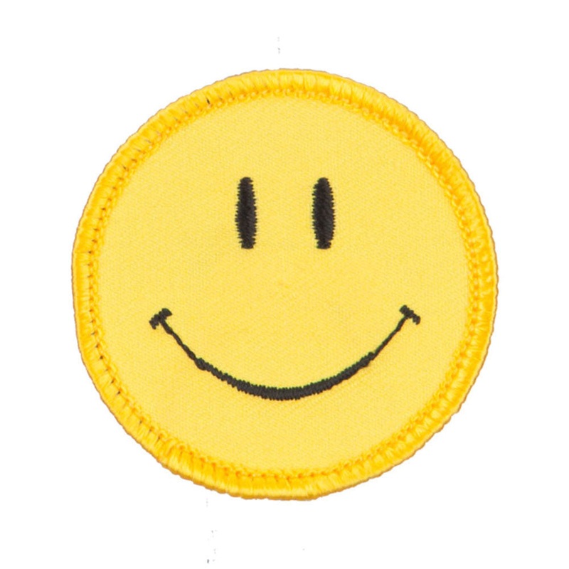 Smile Face Patches Yellow One Size