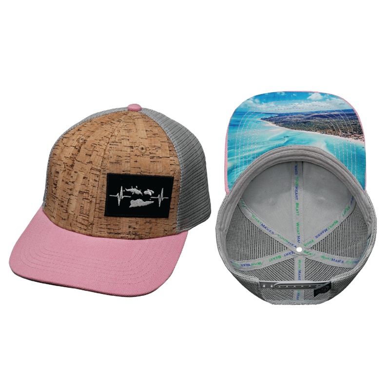 Virgin Islands – 6 Panel – Cork – Pink / Gray (Unisex)
