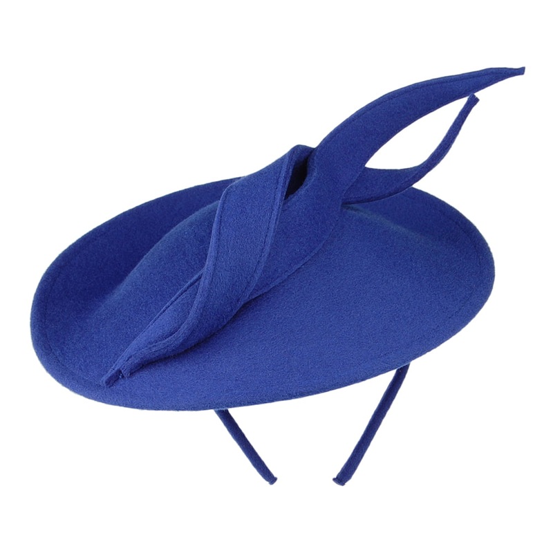 Whiteley Hats Luna Disc Fascinator with Swirl – Royal Blue 1-Size