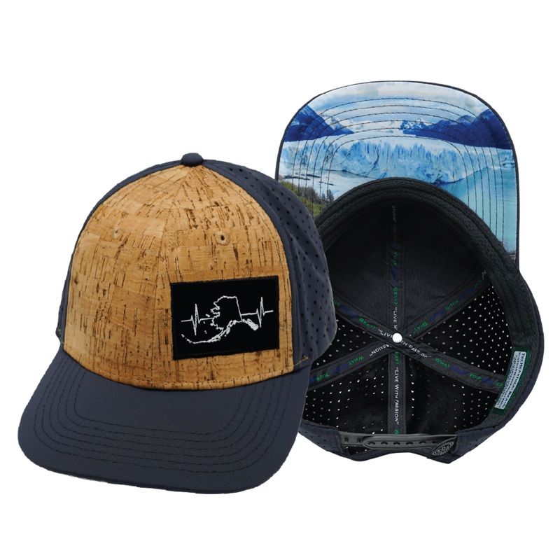 Alaska Hat – Baseball Hat Fit – Cork – Charcoal – Laser Mesh