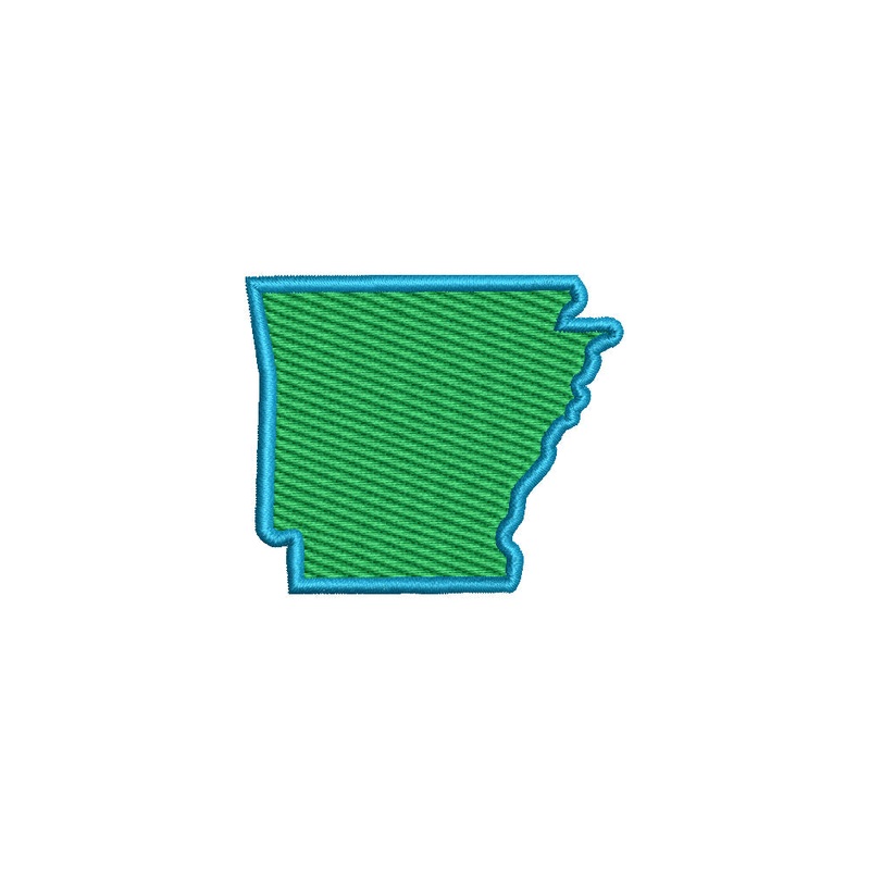 Arkansas State Map Shape Default Title One Size