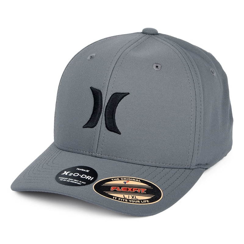 Hurley Hats H2O-Dri One & Only Flexfit Baseball Cap – Dark Grey Small/Medium