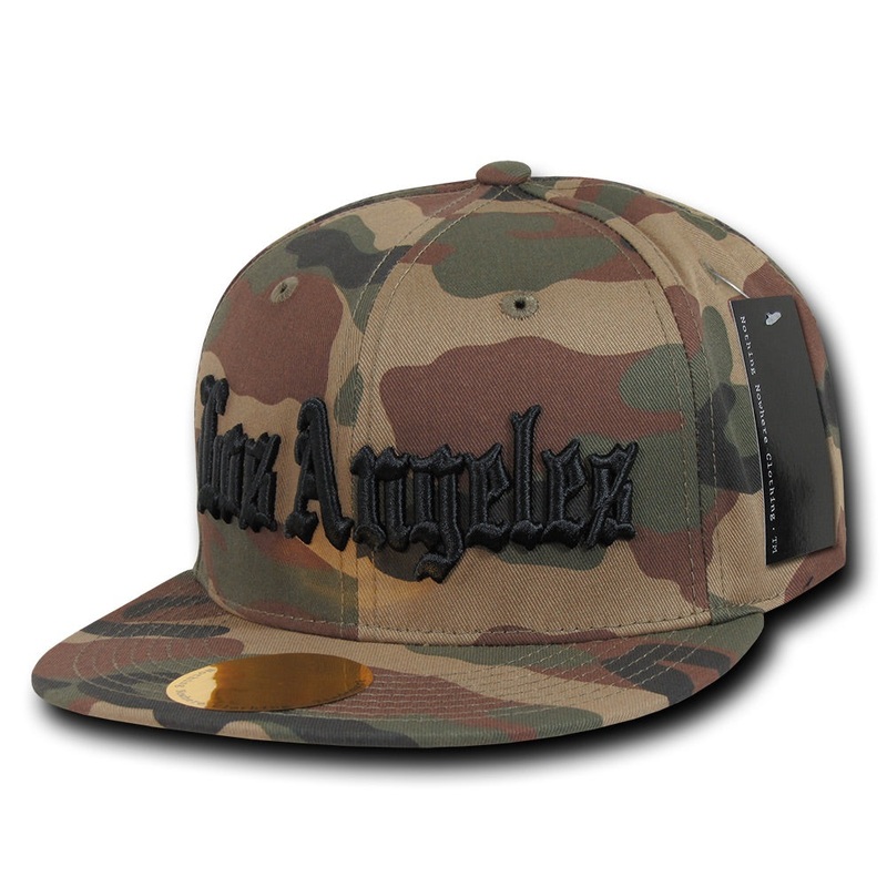 Los Angeles LA City Camo Snapback Flat Bill Hat, Camo/Black Camo/Black