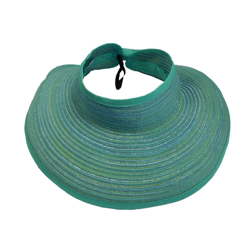 Metallic Blend Roll-up Visor Aqua