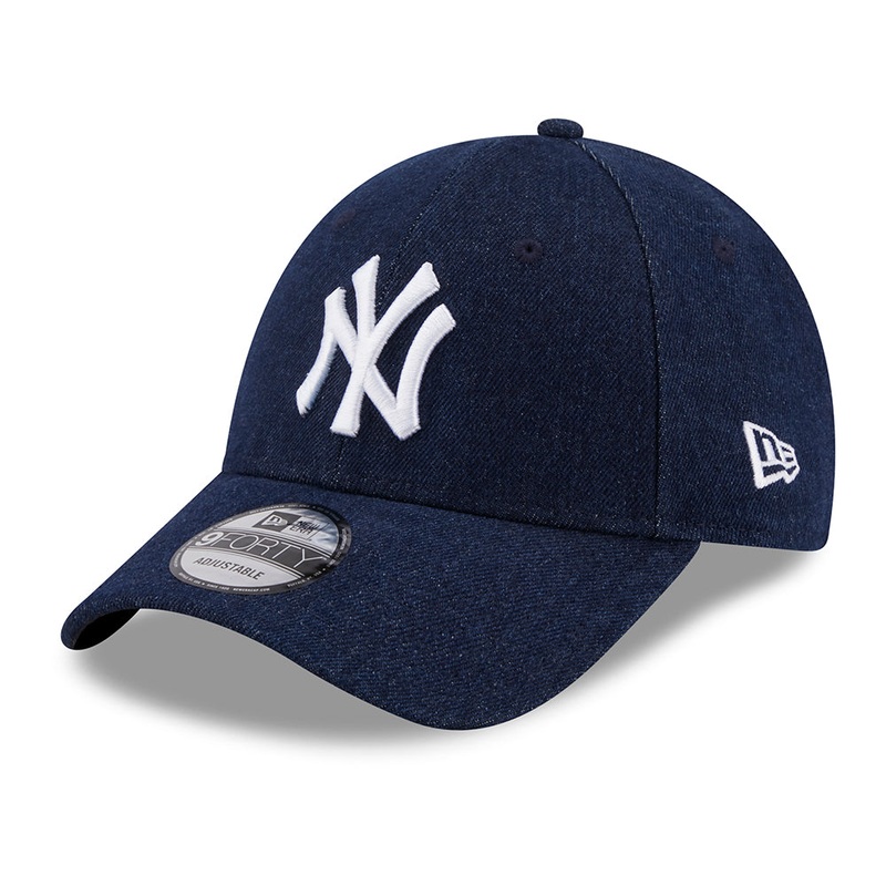 New Era 9FORTY New York Yankees Baseball Cap – MLB Denim – Navy Blue Adjustable