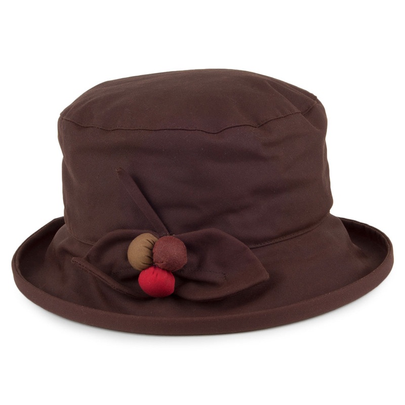 Olney Hats Berry Oilcloth Bucket Hat – Brown 1-Size