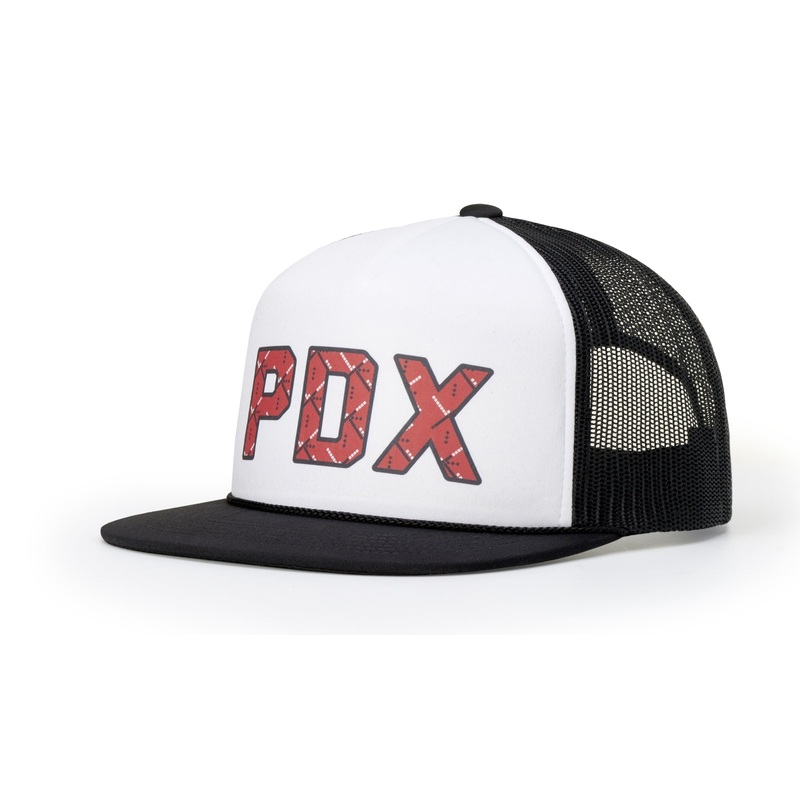 Richardson 113 – Foamie Trucker Hat, Flat Bill Foam Trucker Black