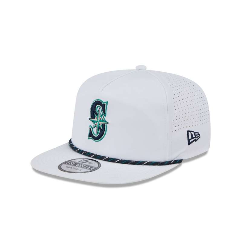 Seattle Mariners Optic White Performance Rope Golfer Hat One Size