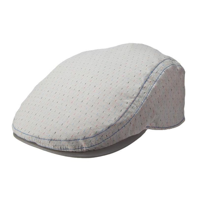 Stacy Adams Flat Cap Leatherette Under Bill – White White Large