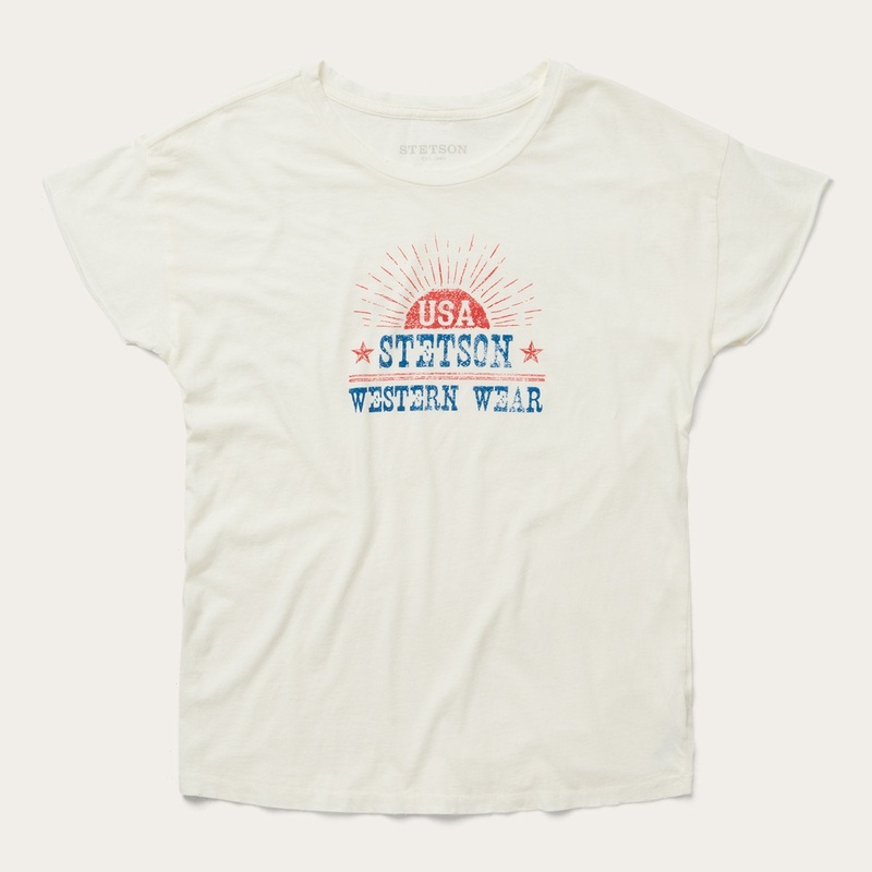 Sunrise Graphic Tee White XS