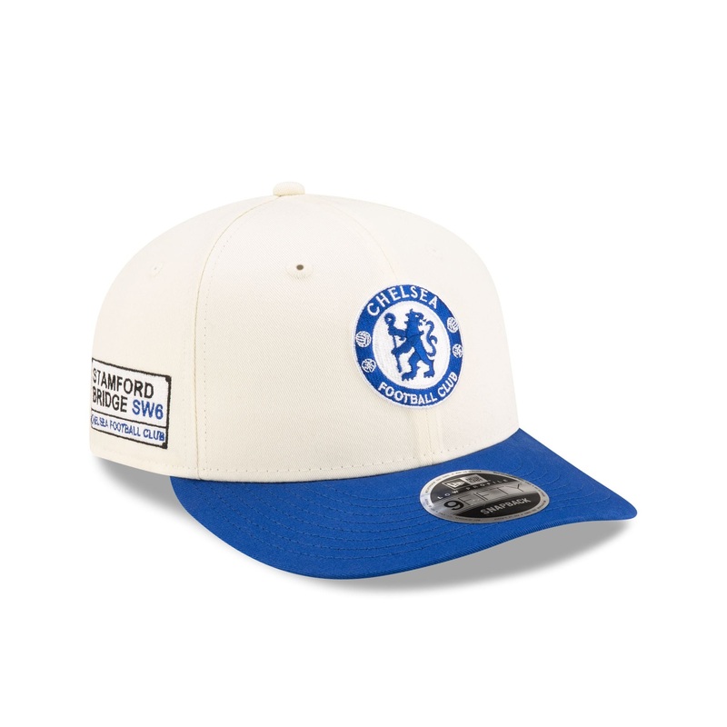 Chelsea FC Lion Crest SW6 Open White Low Profile 9FIFTY Snapback Hat S/M