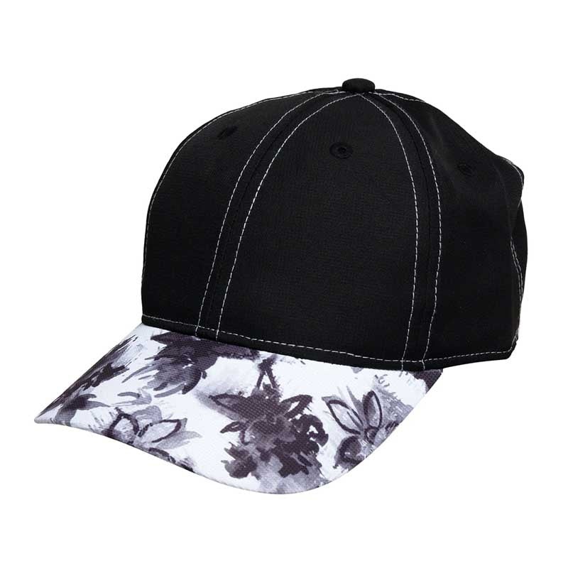 Graphite Flower Petite Baseball Cap – GloveIt Golf Hats Black XS/S