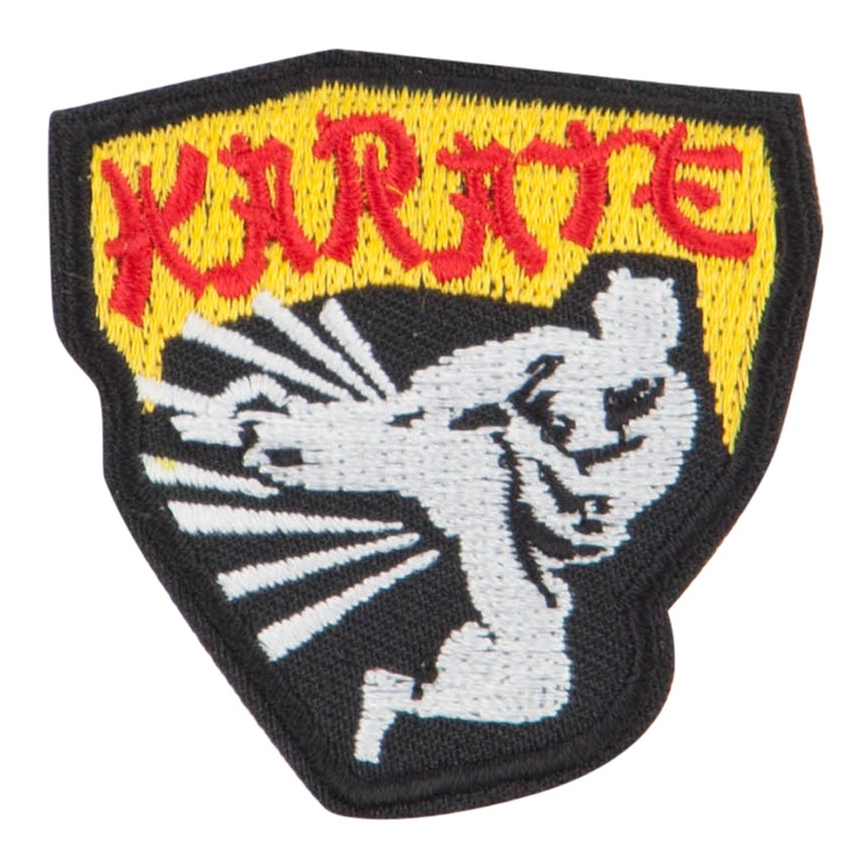 Karate Embroidered Patches Yellow One Size