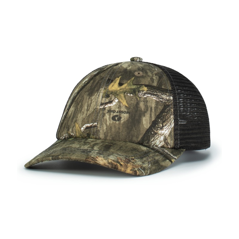 Pacific Headwear P640 Vintage Mossy Oak Trucker Cap Country Roots/Lt Charcoal/Country Roots