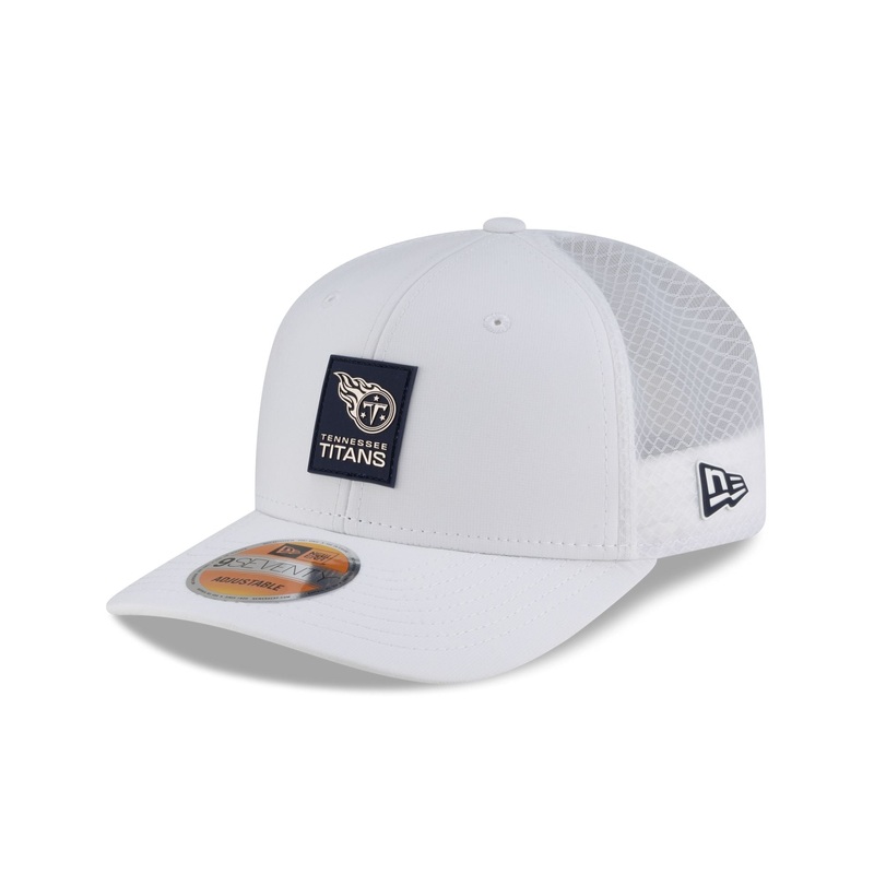 Tennessee Titans 2025 Sideline Hot Weather White 9SEVENTY Trucker Hat One Size